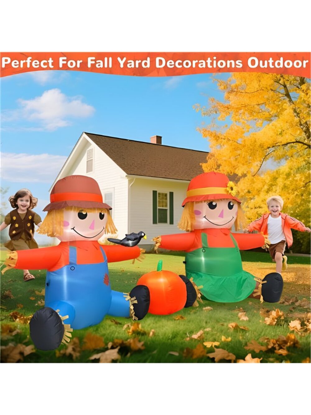 8FT Long Fall Thanksgiving Inflatables Outdoor Decorations, Inflatable - Picture 4 of 7